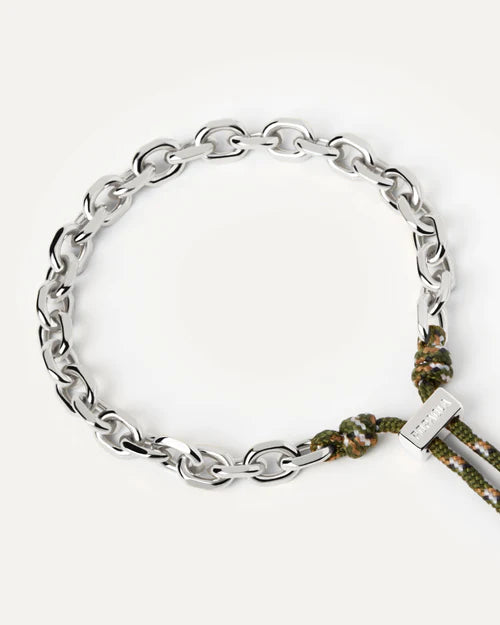 PDPAOLA - Cottage Essential Rope and Chain Bracelet - Silver