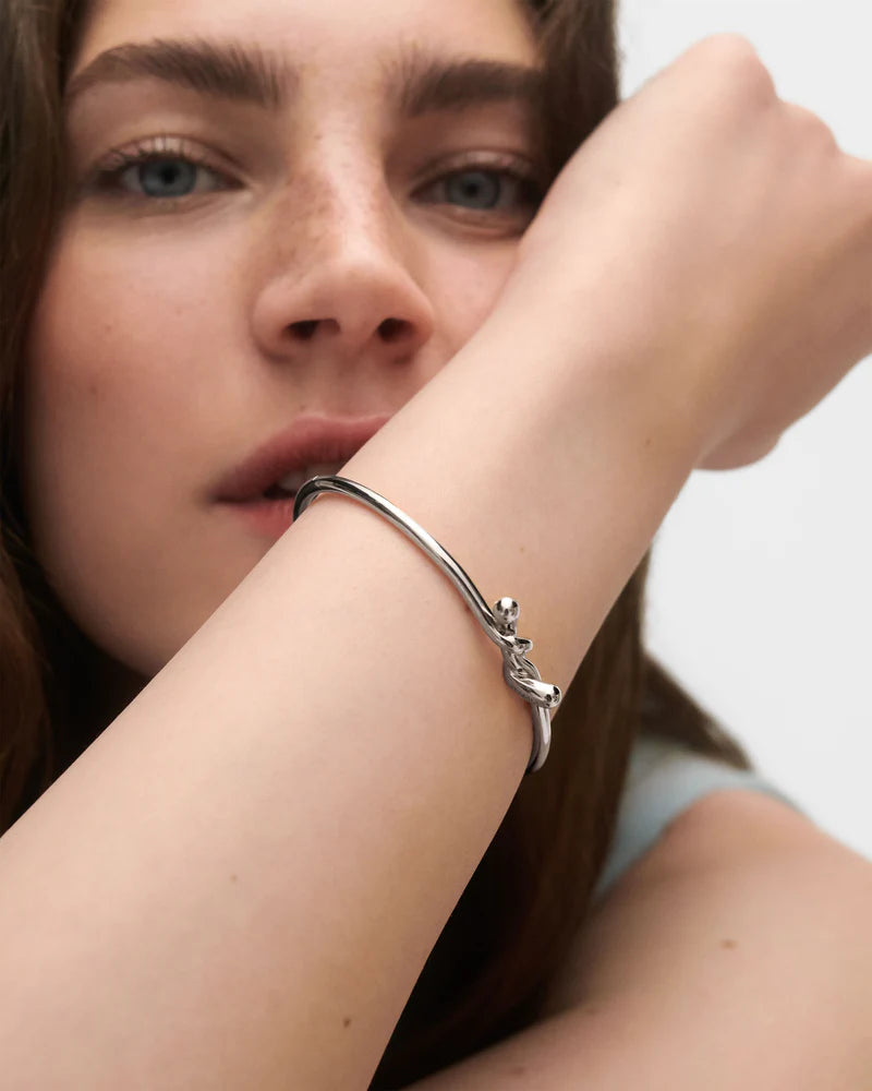 PDPAOLA - Twist Bangle Bracelet - Silver