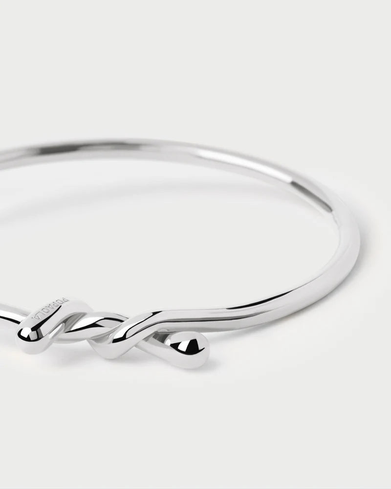 PDPAOLA - Twist Bangle Bracelet - Silver