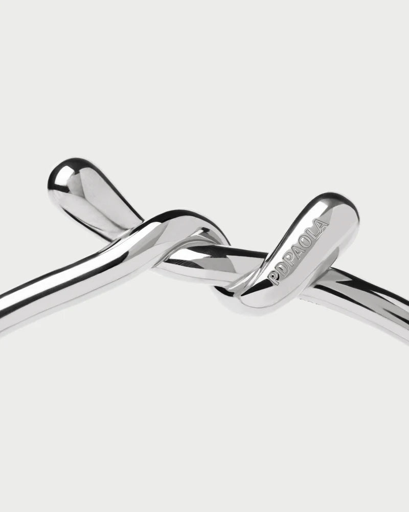 PDPAOLA - Twist Bangle Bracelet - Silver