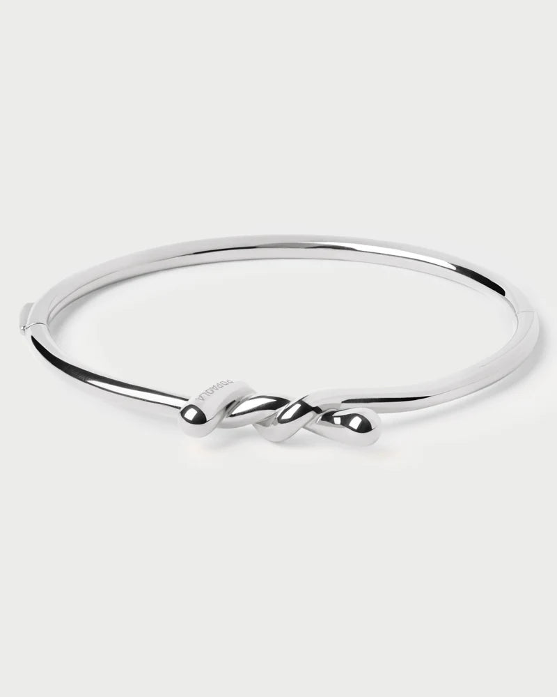 PDPAOLA - Twist Bangle Bracelet - Silver
