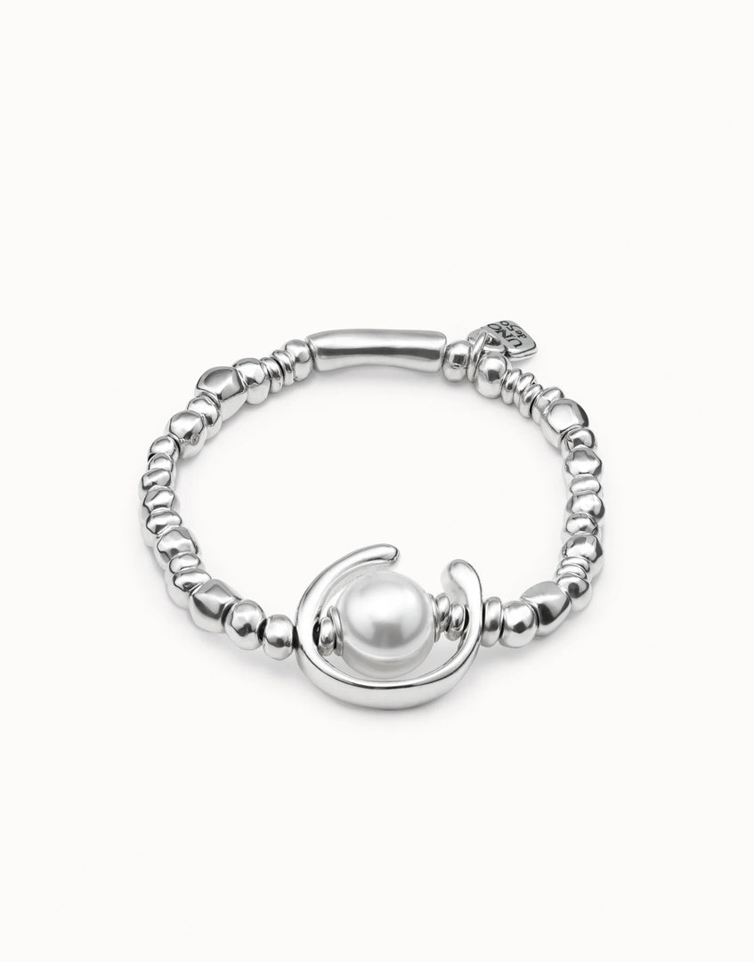 UNOde50 - Pearl and Beads Bracelet - Silver