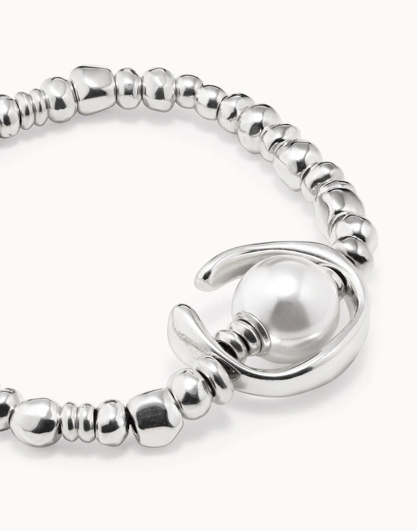 UNOde50 - Pearl and Beads Bracelet - Silver