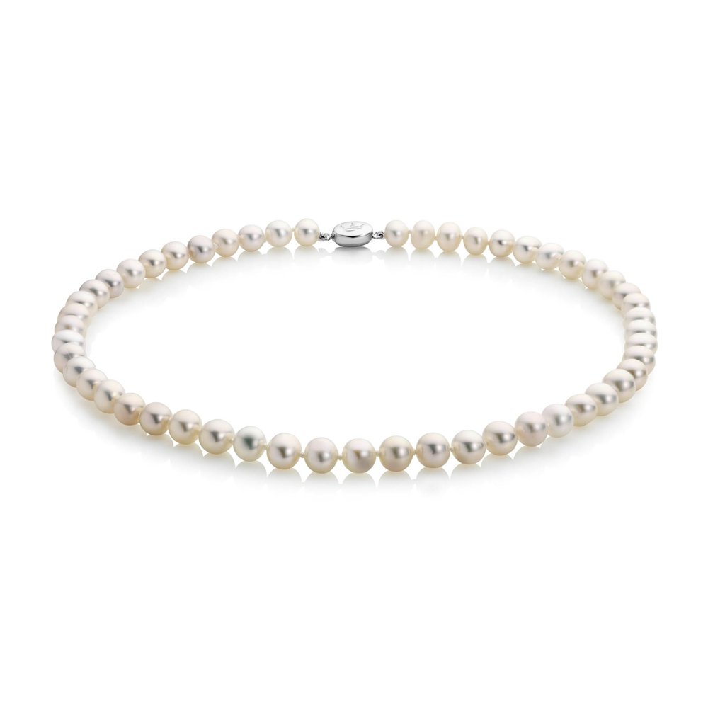 Jersey Pearl - White Pearl Necklace - 8.5-9.5mm