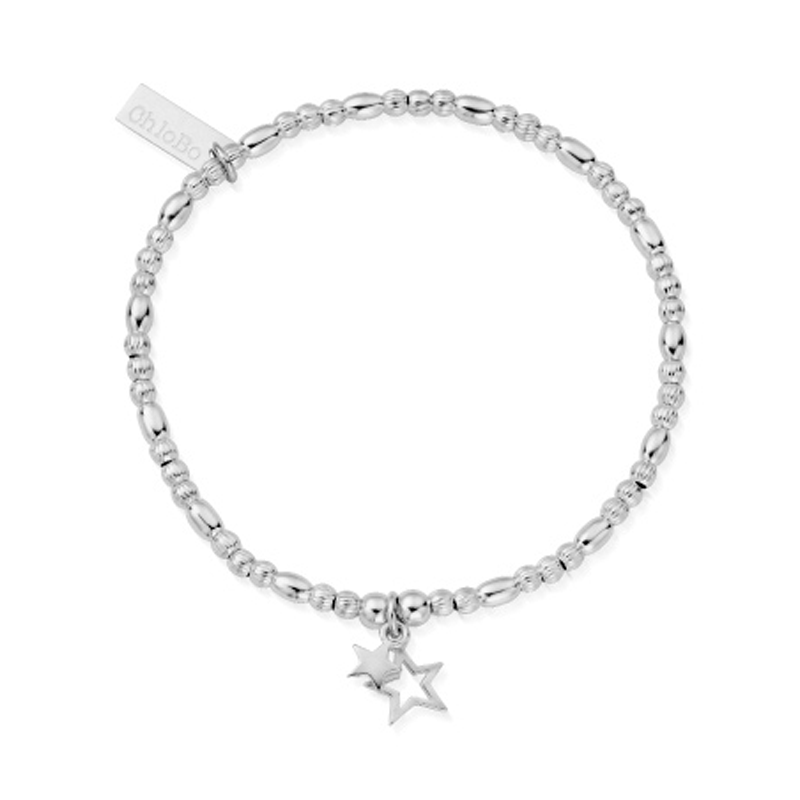 ChloBo - Double Star Bracelet - Silver