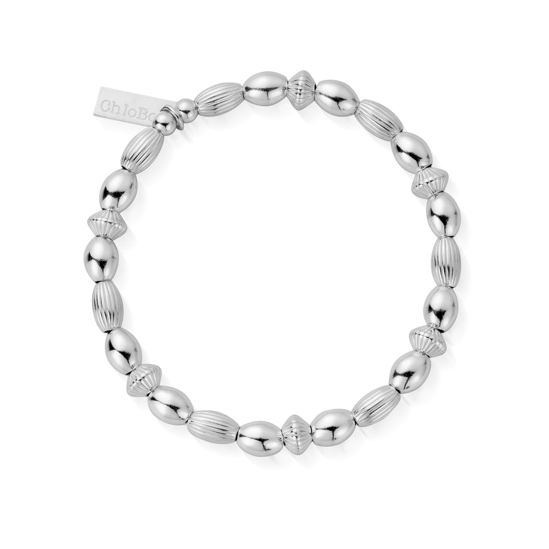 ChloBo - Mini Oval Disc Bracelet - Silver