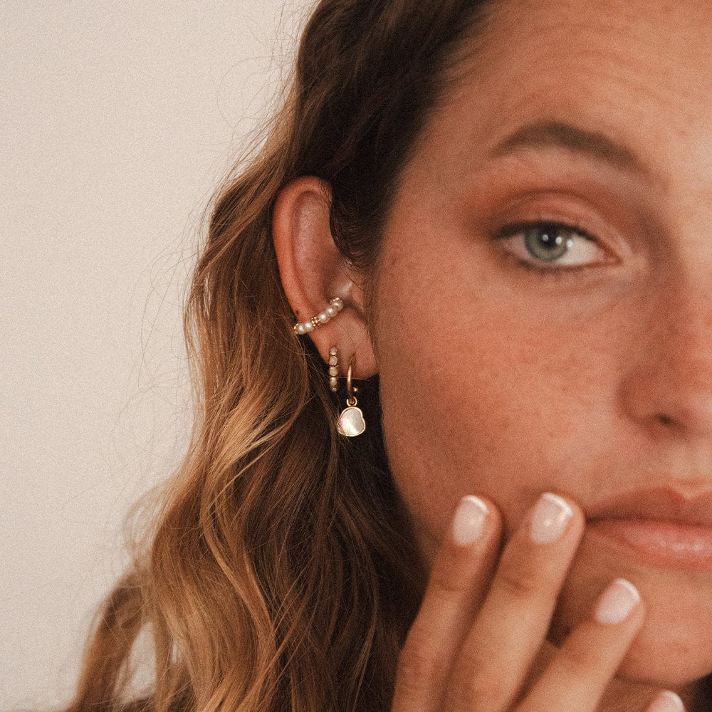 Daisy London - Isla Mother of Pearl Drop Earrings - Gold