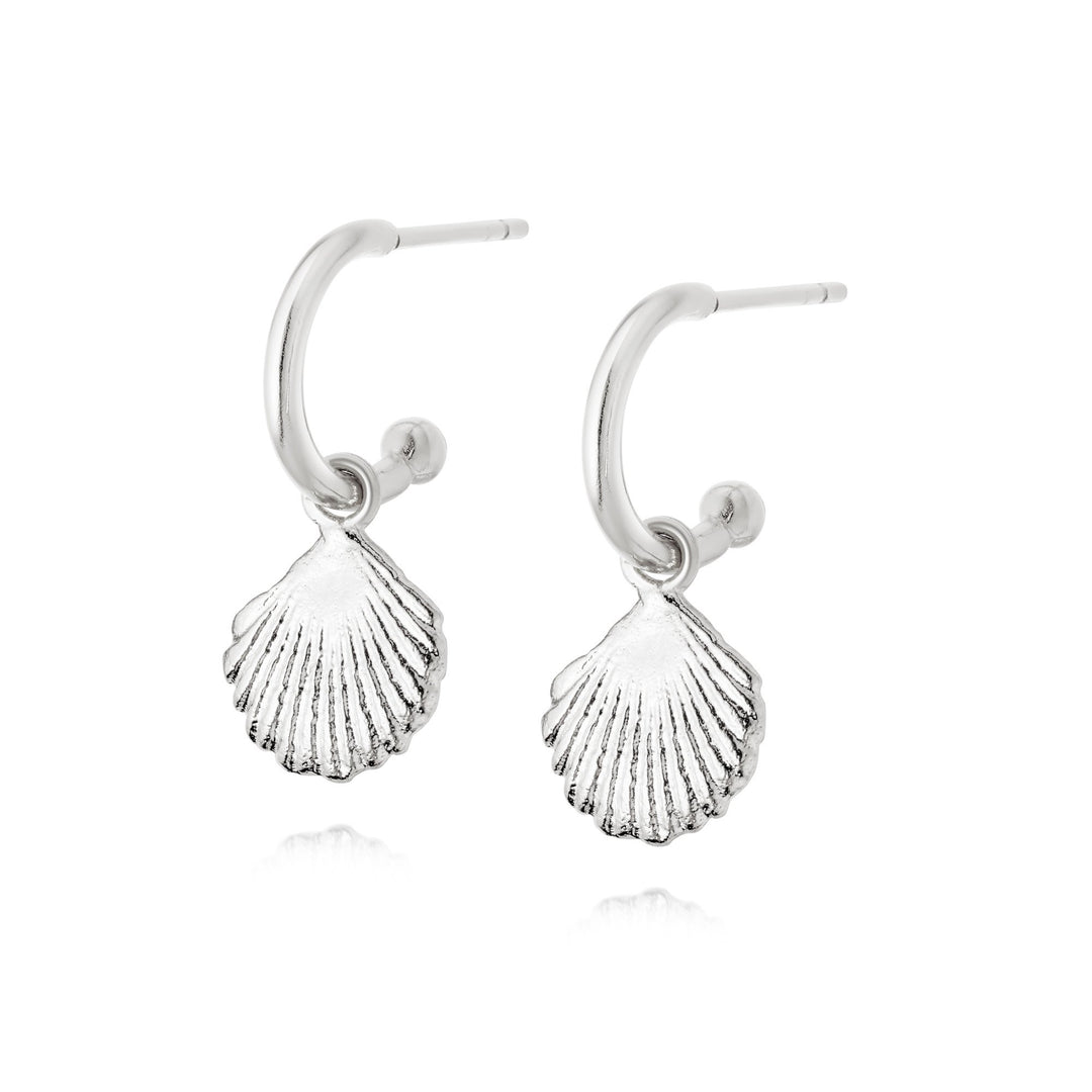 Daisy London - Shell Drop Earrings - Silver