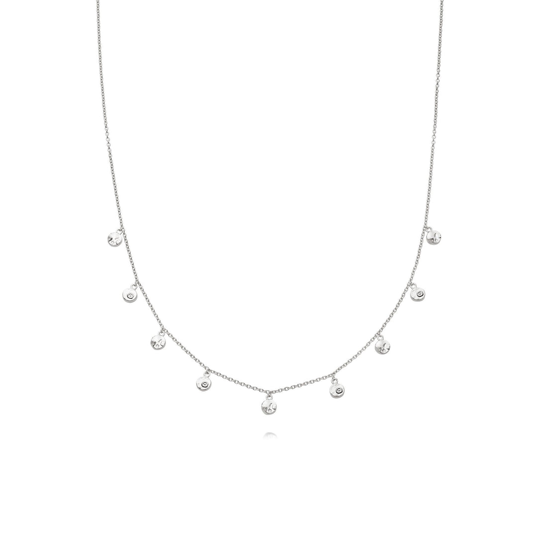 Daisy London - Isla Fossil Charm Necklace - Silver