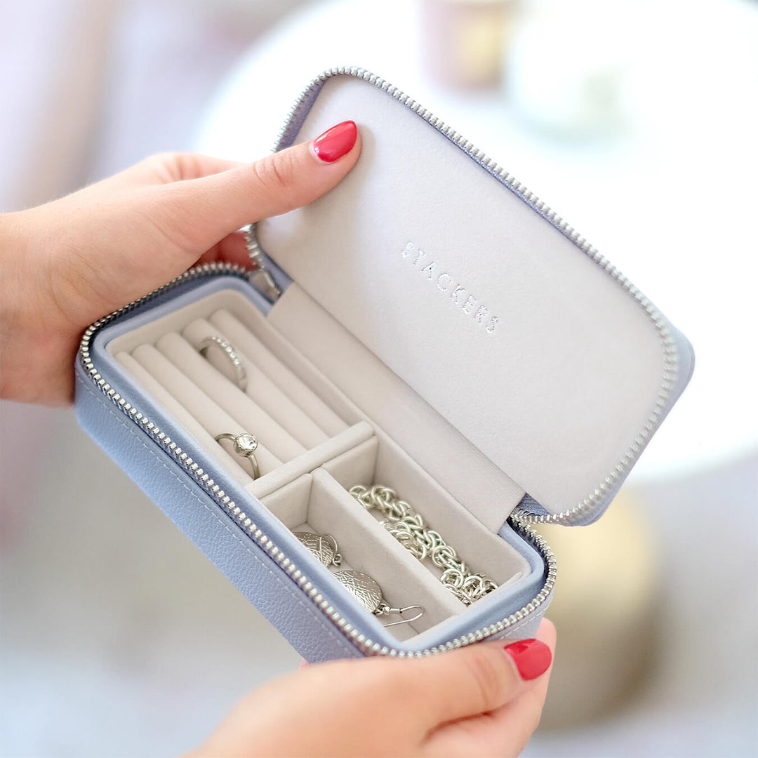 Stackers - Lavander Medium Zipped Travel Jewellery Box