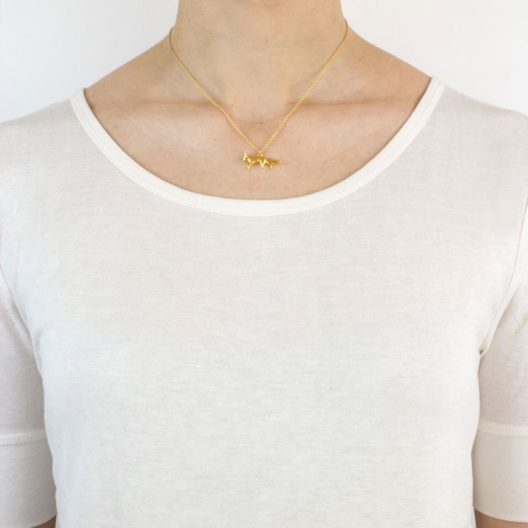 Alex Monroe - Prowling Fox Necklace - Silver