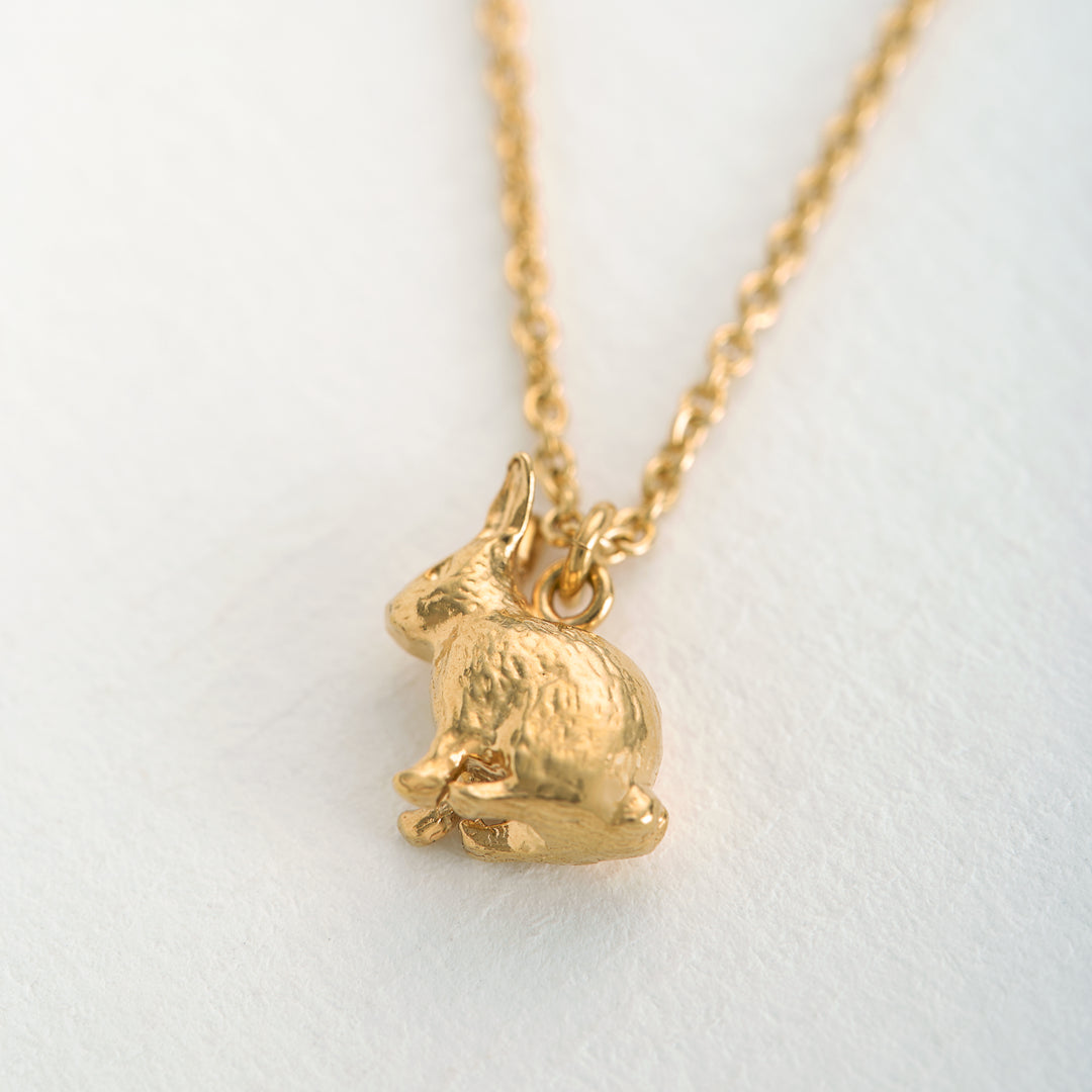 Alex Monroe - Sitting Bunny Necklace - Gold