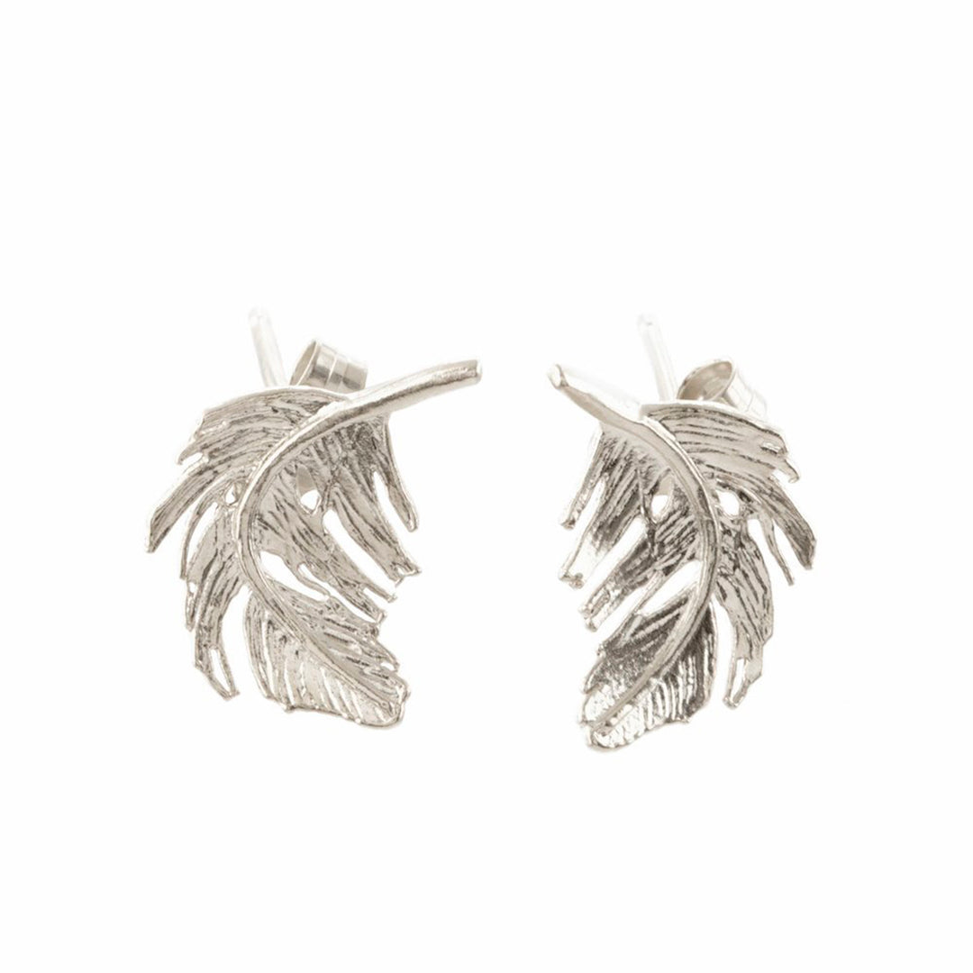 Alex Monroe - Feather Studs - Silver