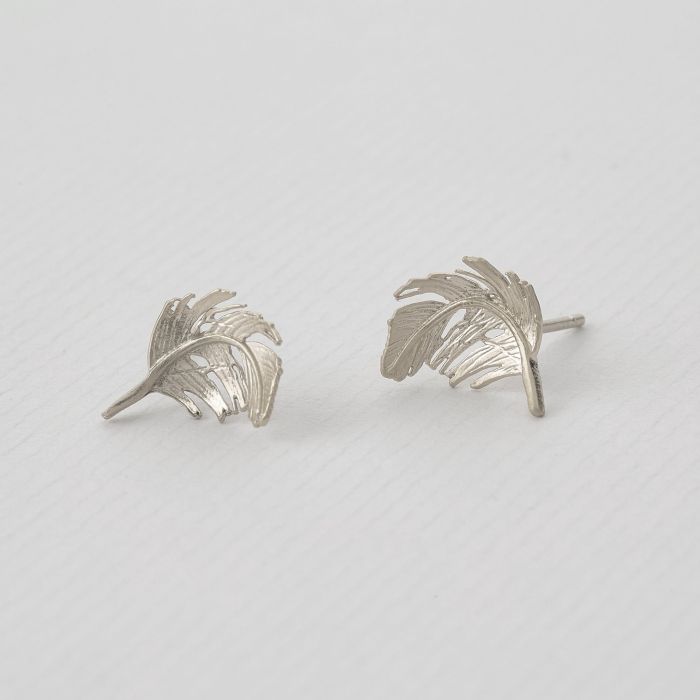 Alex Monroe - Feather Studs - Silver