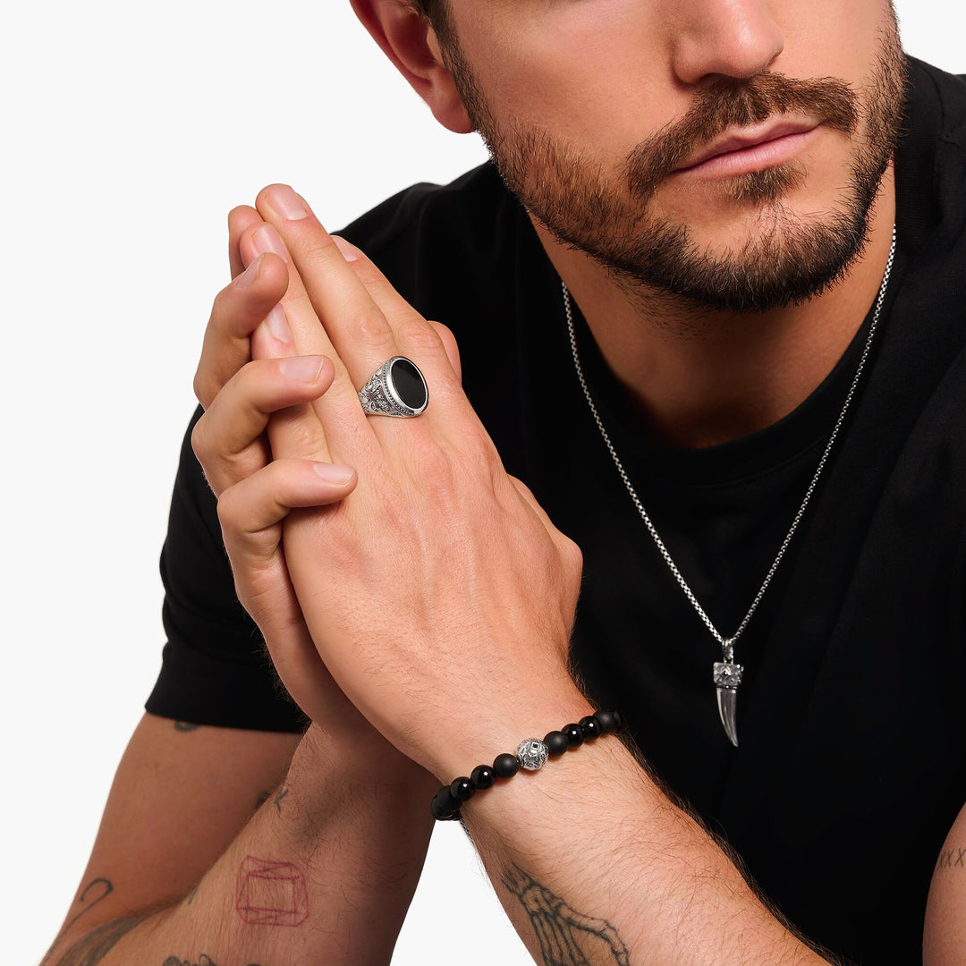 Thomas Sabo - Black Onyx Signet Ring - Silver