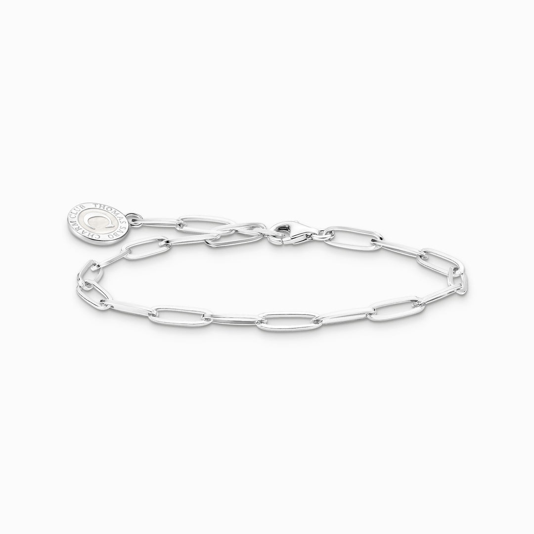 Thomas Sabo - Slim White Charmista Member Charm Bracelet - Silver