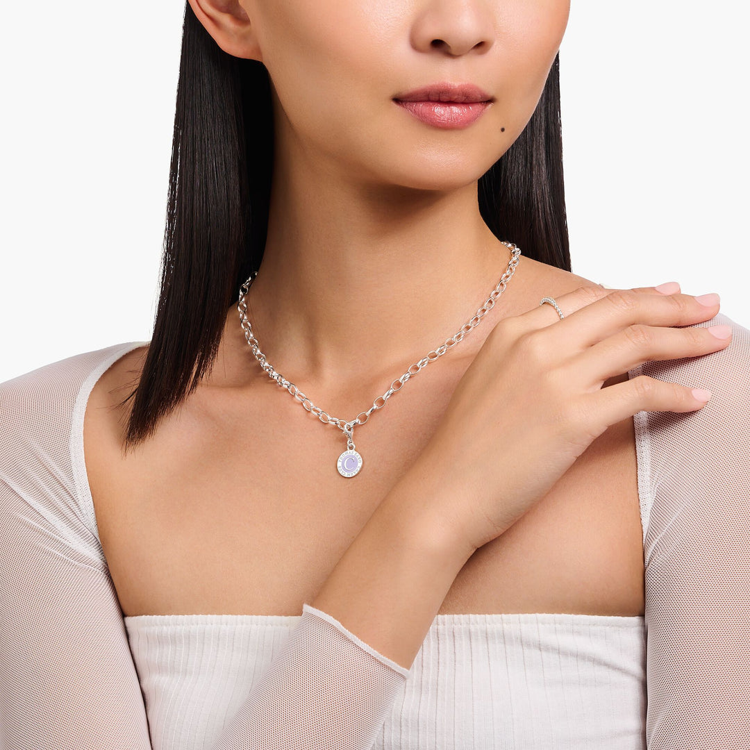 Thomas Sabo - Charm Necklace with White Charmista Member Coin - Silver