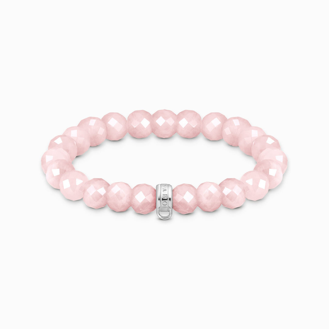 Thomas Sabo - Rose Quartz Oval Charm Bracelet - Silver