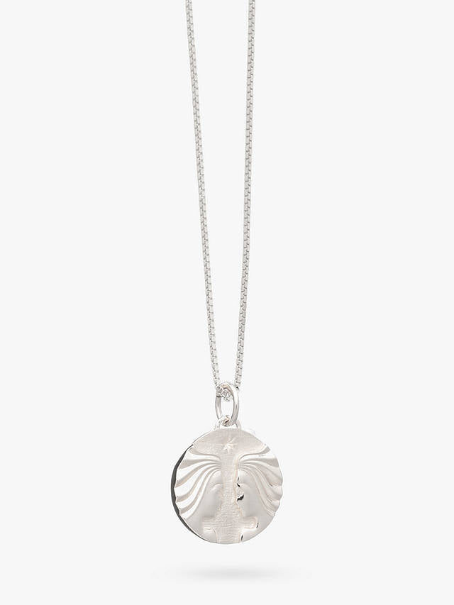 Rachel Jackson - Gemini Zodiac Art Coin Necklace - Silver