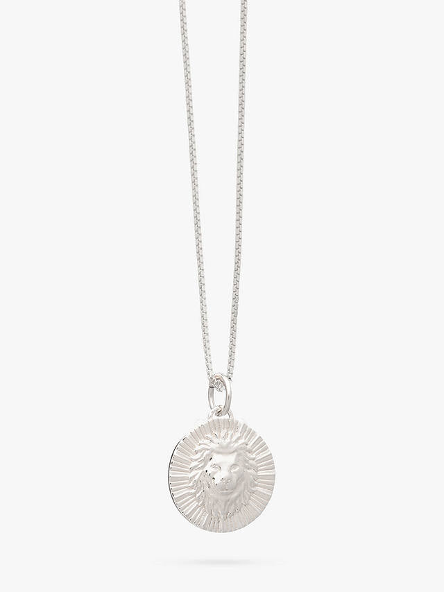 Rachel Jackson - Leo Zodiac Art Coin Necklace - Silver
