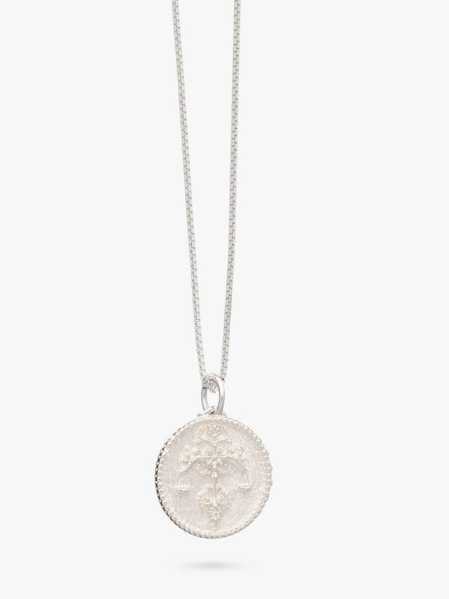 Rachel Jackson - Libra Zodiac Art Coin Necklace - Silver