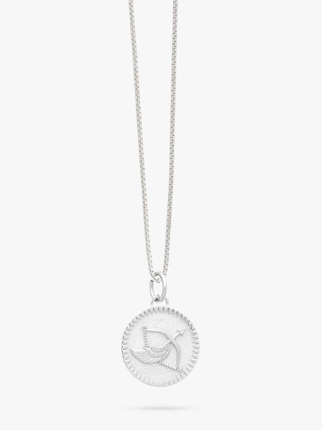 Rachel Jackson - Sagittarius Zodiac Art Coin Necklace - Silver