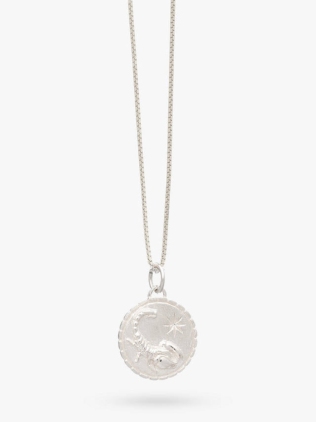 Rachel Jackson - Scorpio Zodiac Art Coin Necklace - Silver