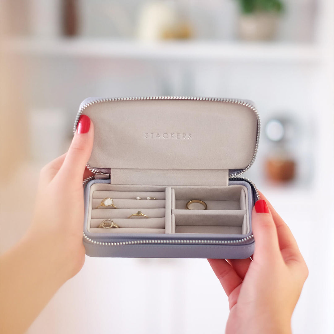 Stackers - Lavander Medium Zipped Travel Jewellery Box