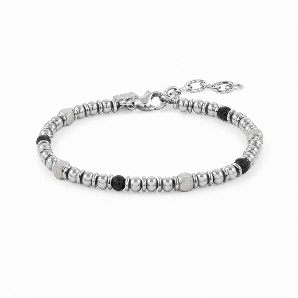 Nomination - Instinctstyle Stainless Steel Onyx Bead Bracelet - Silver