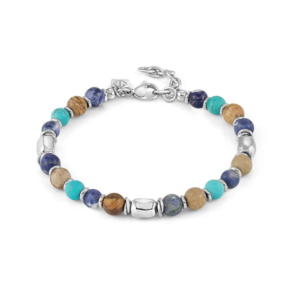 Nomination - Instinctive Blue-Brown Stones Bracelet - Silver