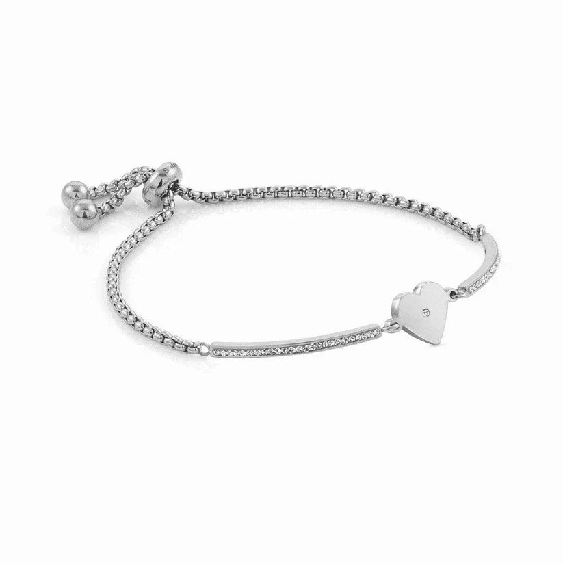 Nomination - Milleluci Heart Toggle Pavé Half Bangle Bracelet - Silver