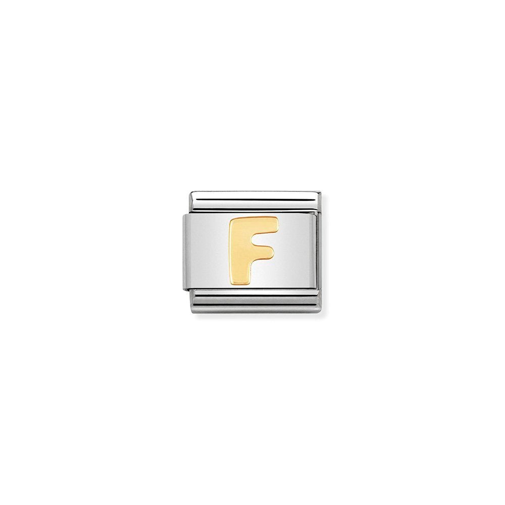 Nomination - Yellow Gold Letters F Charm