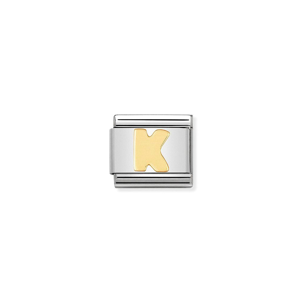 Nomination - Yellow Gold Letters K Charm