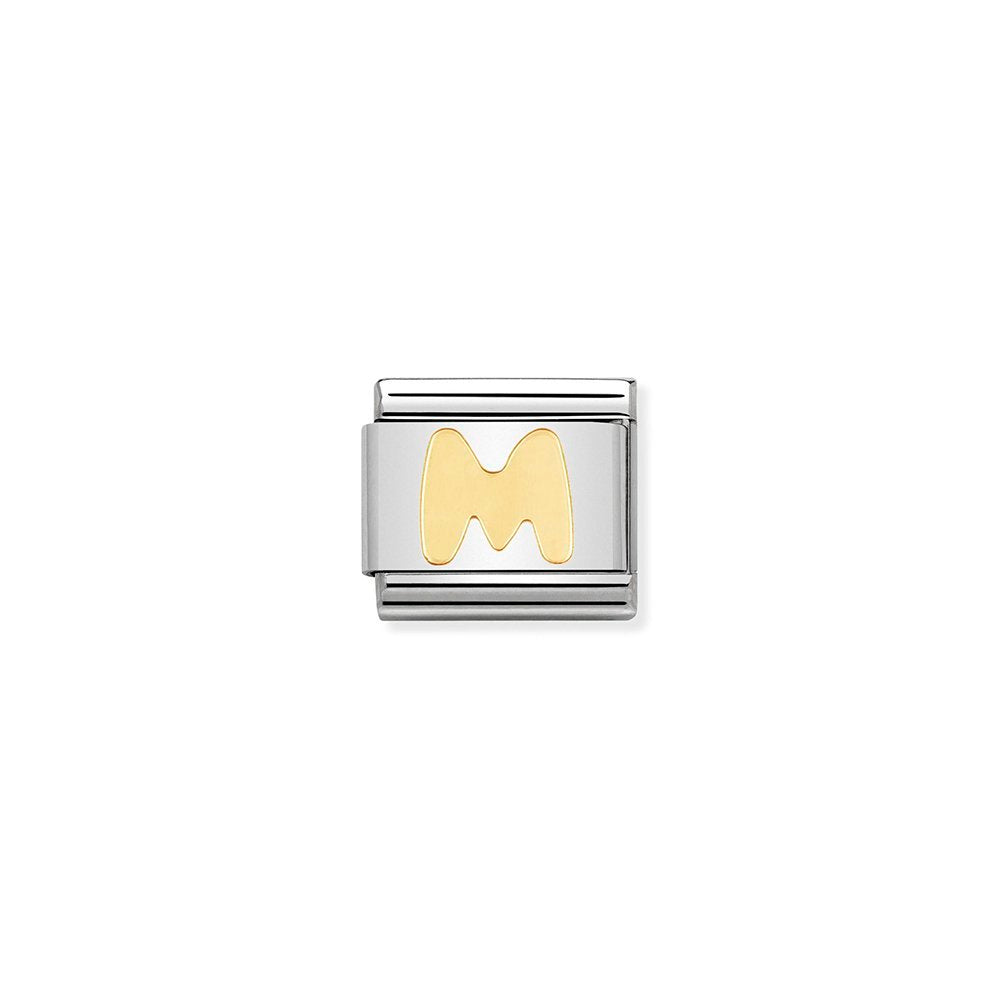 Nomination - Yellow Gold Letters M Charm