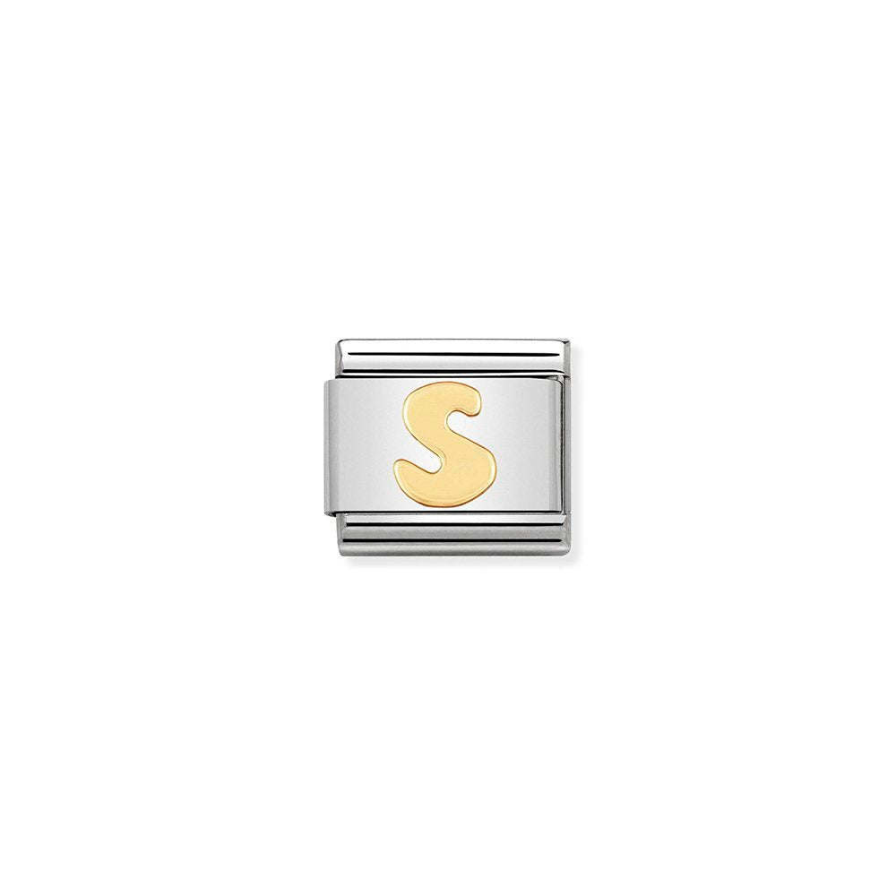 Nomination - Yellow Gold Letters S Charm