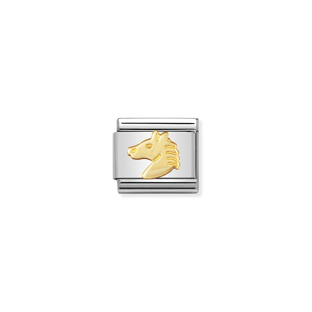 Nomination - Yellow Gold Classic Animals Horse S Head Charm