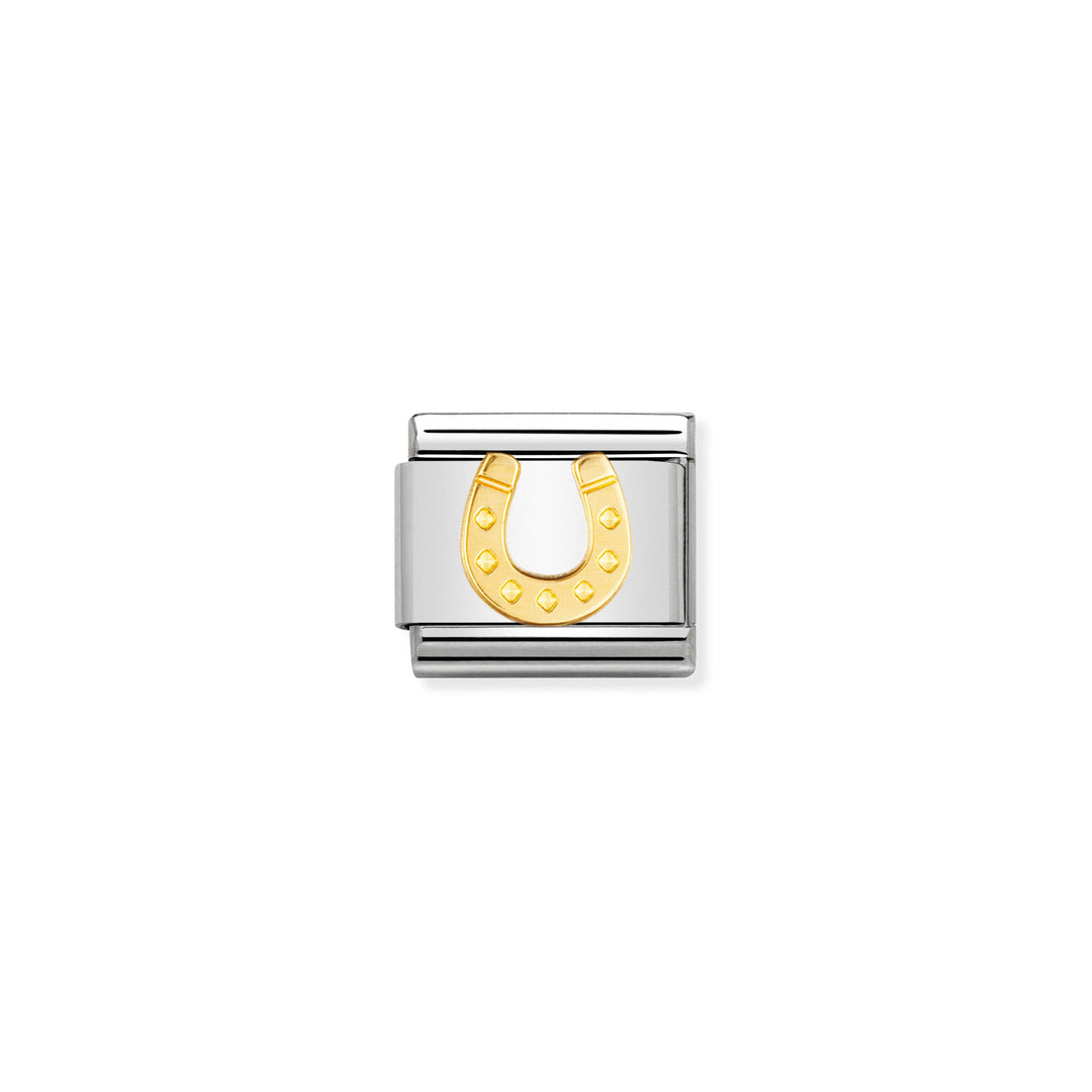 Nomination - Yellow Gold Danish Horseshoe Charm