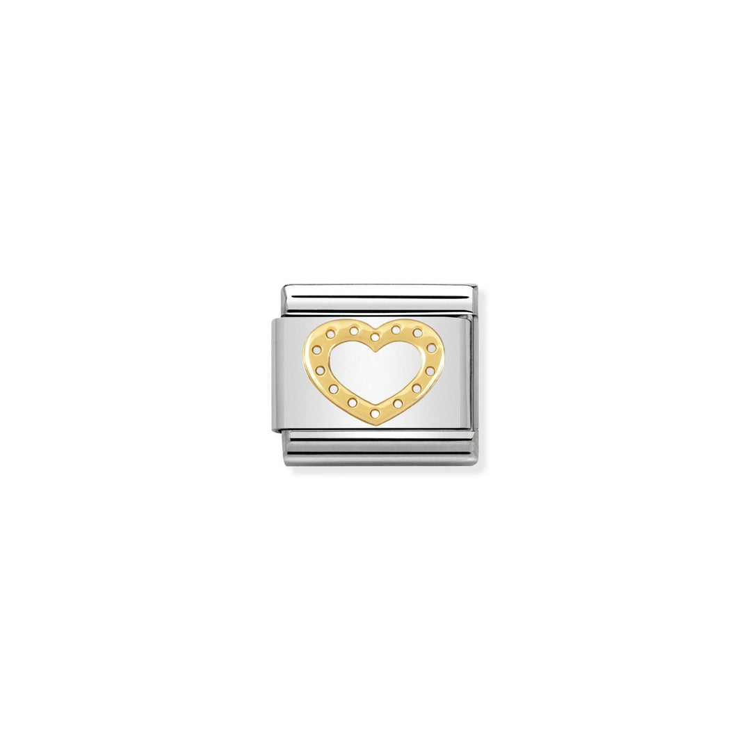 Nomination - Yellow Gold Classic Heart With Dots Charm