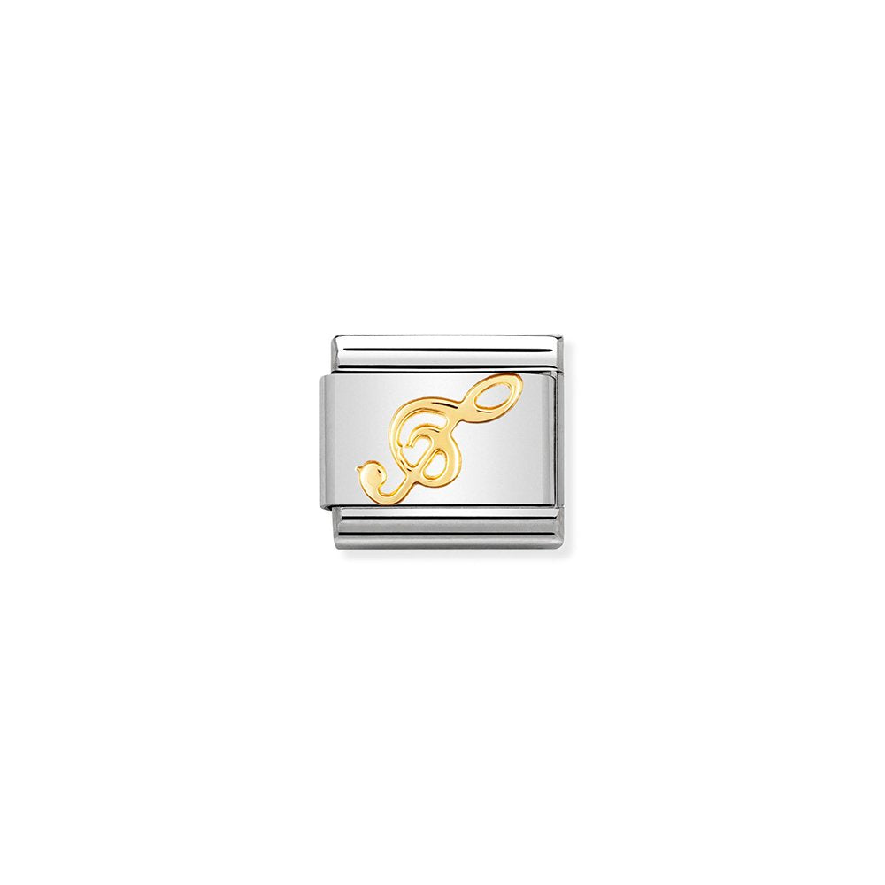 Nomination - Yellow Gold Treble Cleff Charm