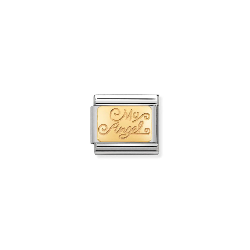 Nomination - Yellow Gold Classic My Angel Plate Charm