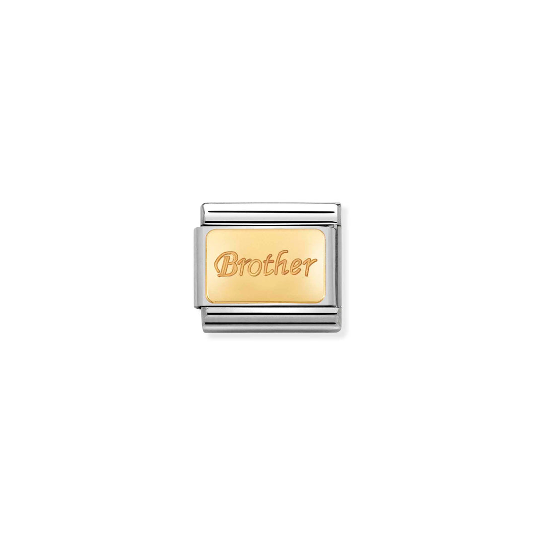 Nomination - Yellow Gold Brother Charm