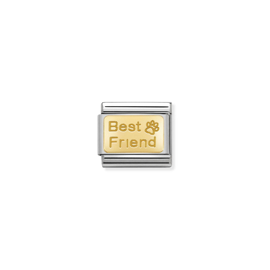 Nomination - Yellow Gold Classic Best Friend With Footprint Charm