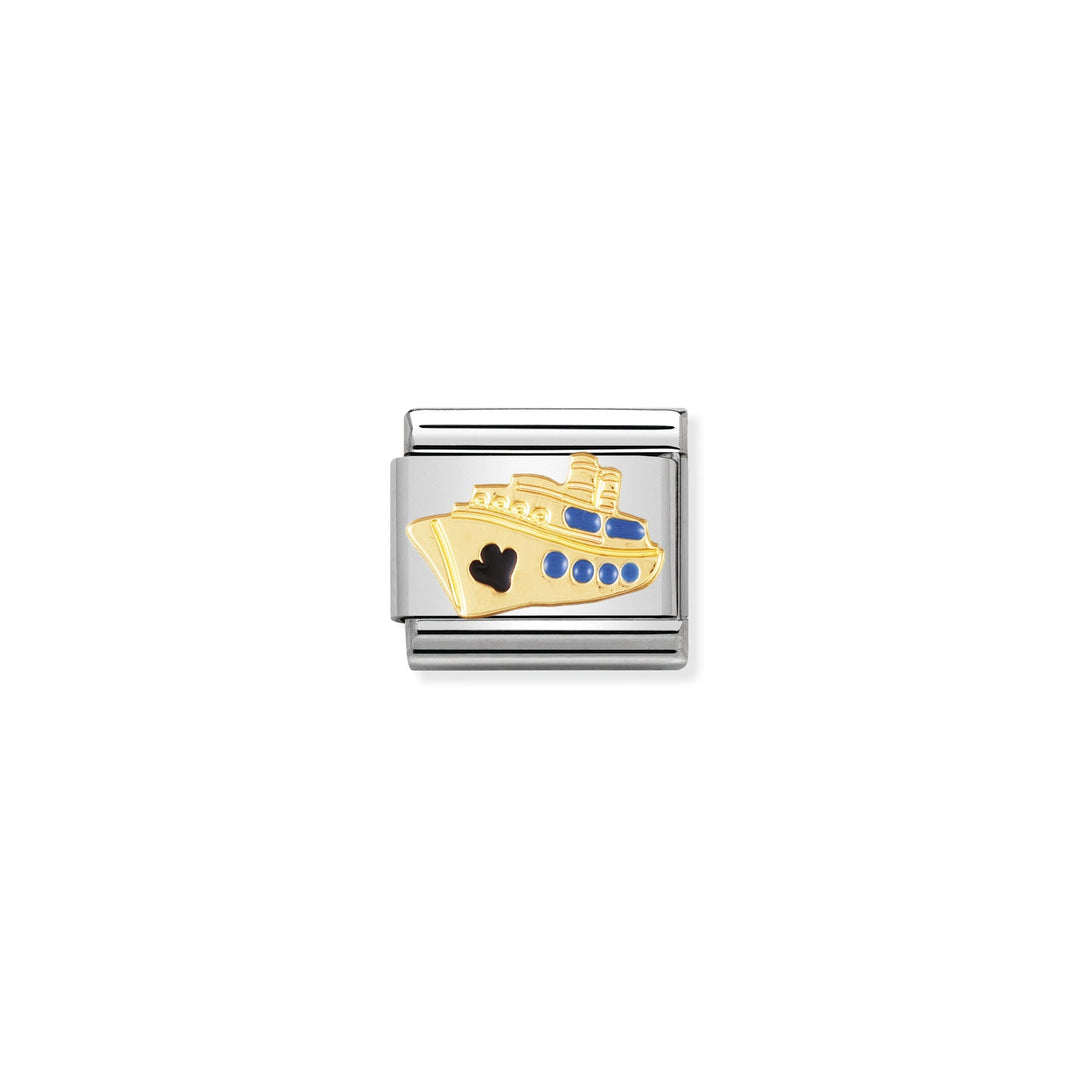 Nomination - Yellow Gold Classic Cruise Ship Charm