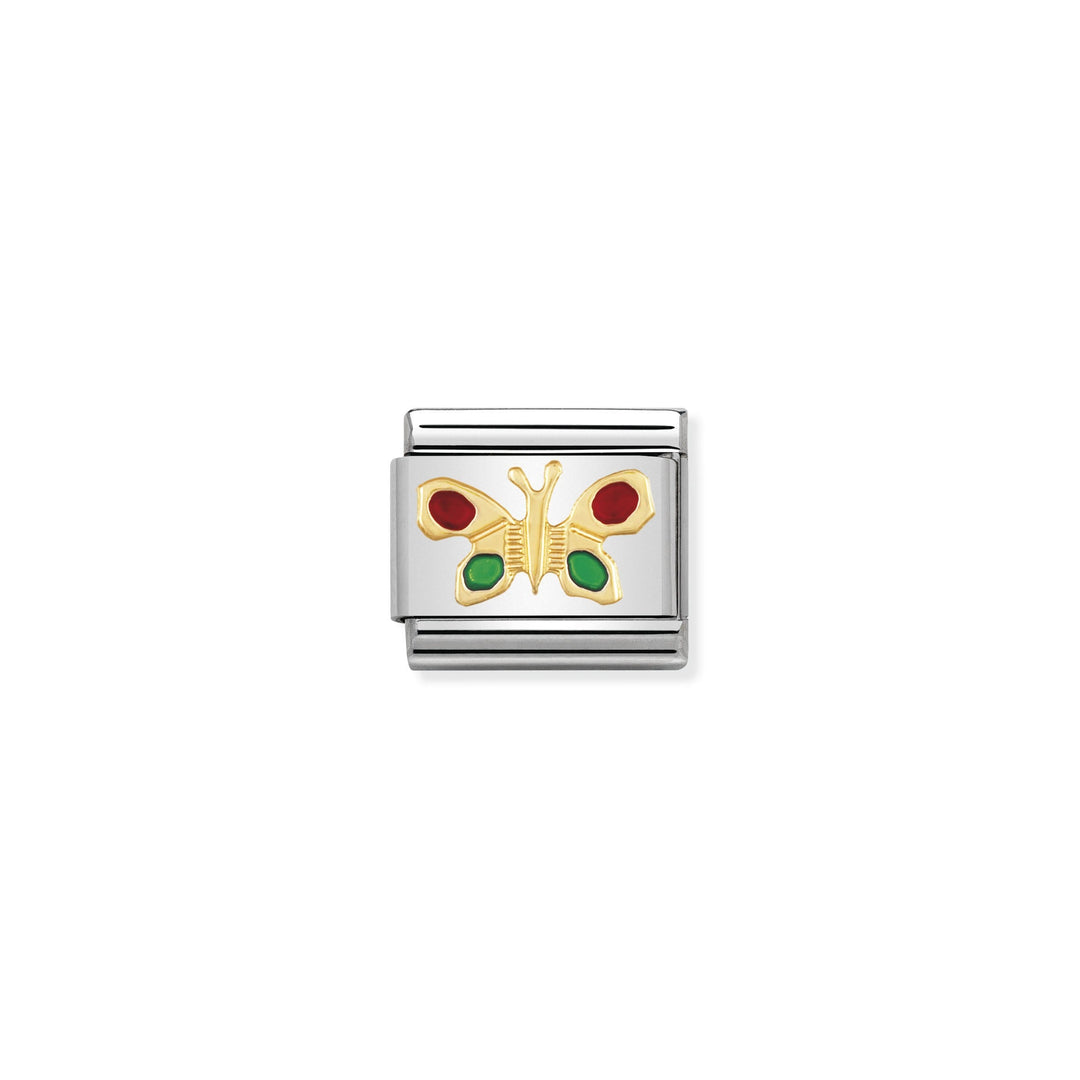 Nomination - Yellow Gold Classic Animals Butterfly Charm