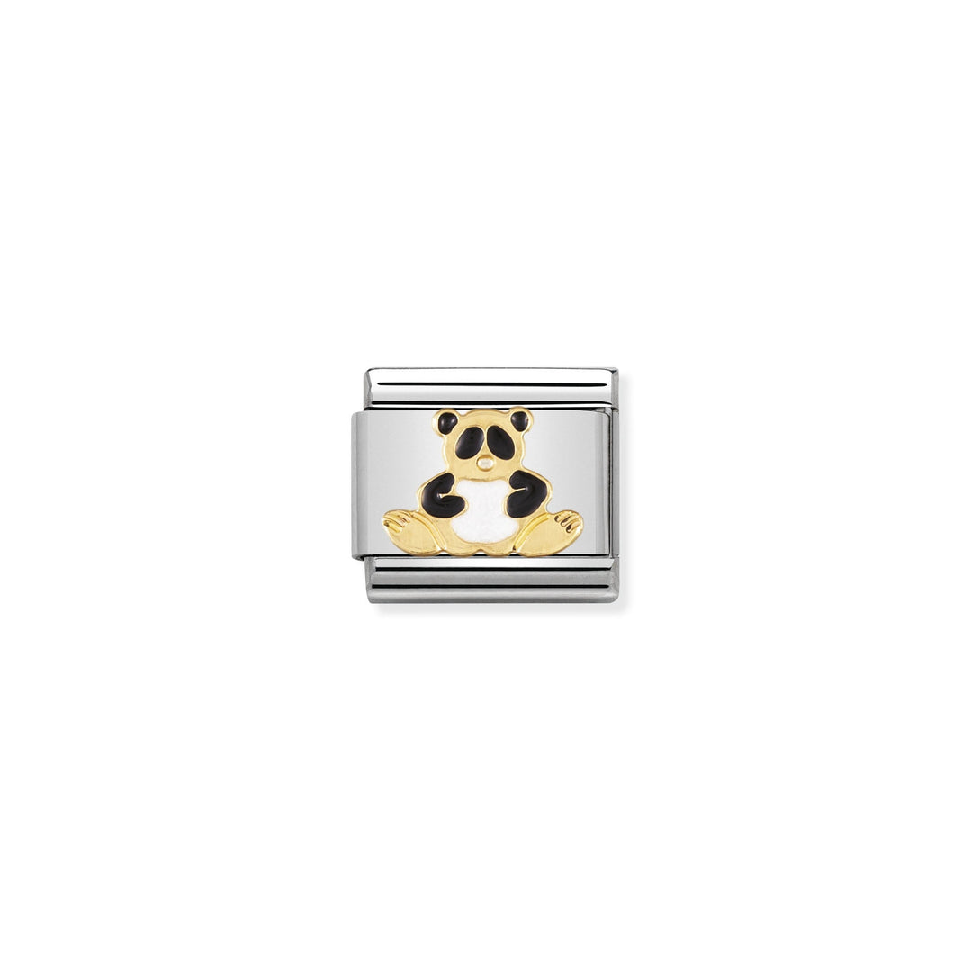 Nomination - Yellow Gold Classic Animals Panda Charm