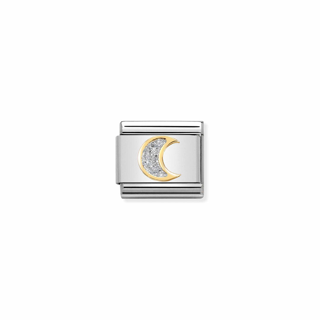 Nomination - Yellow Gold Classic Silver Moon Charm