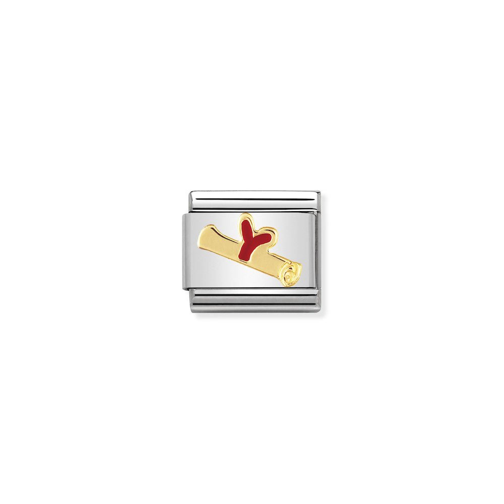 Nomination - Yellow Gold Classic Diploma Charm