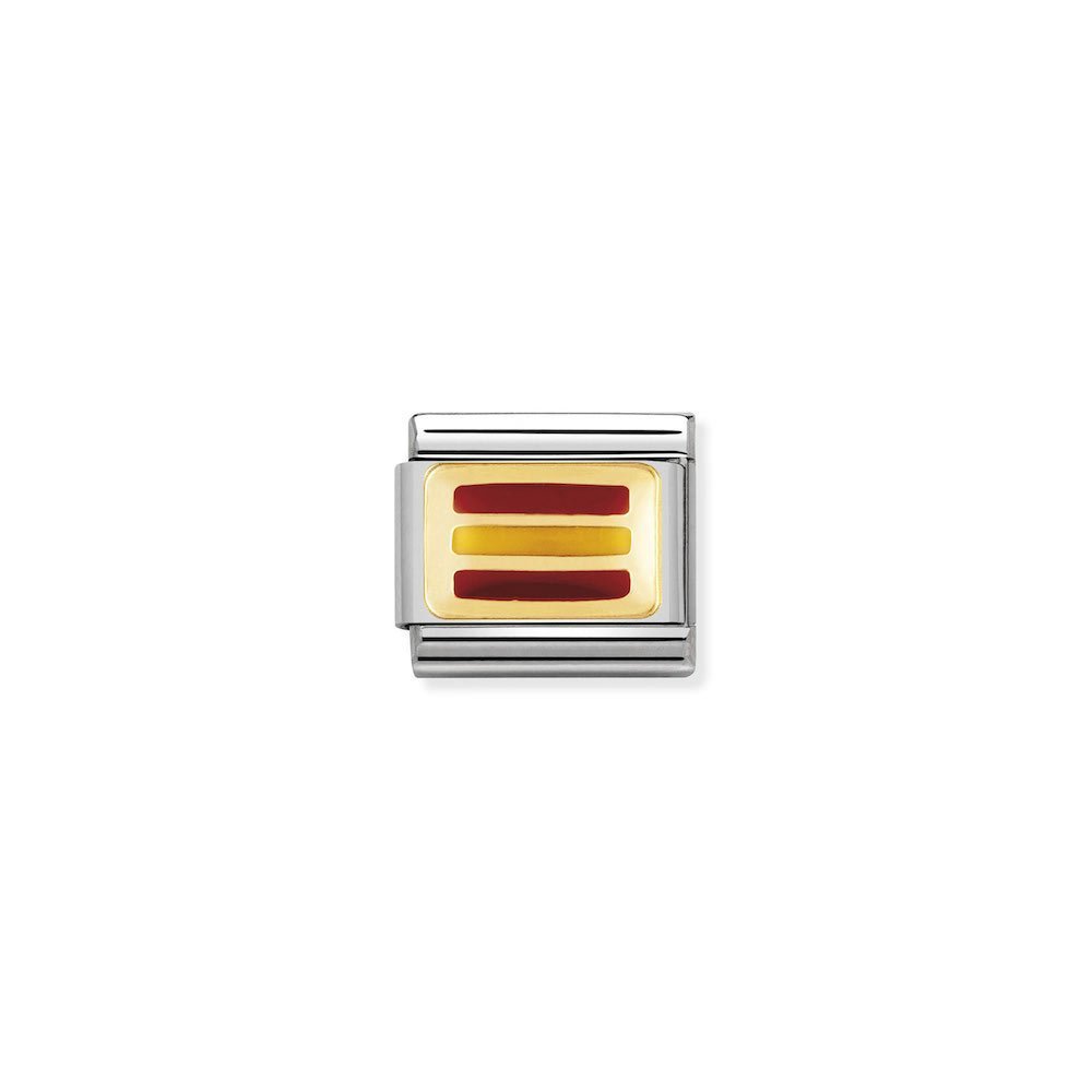 Nomination - Yellow Gold Flag Spain Charm