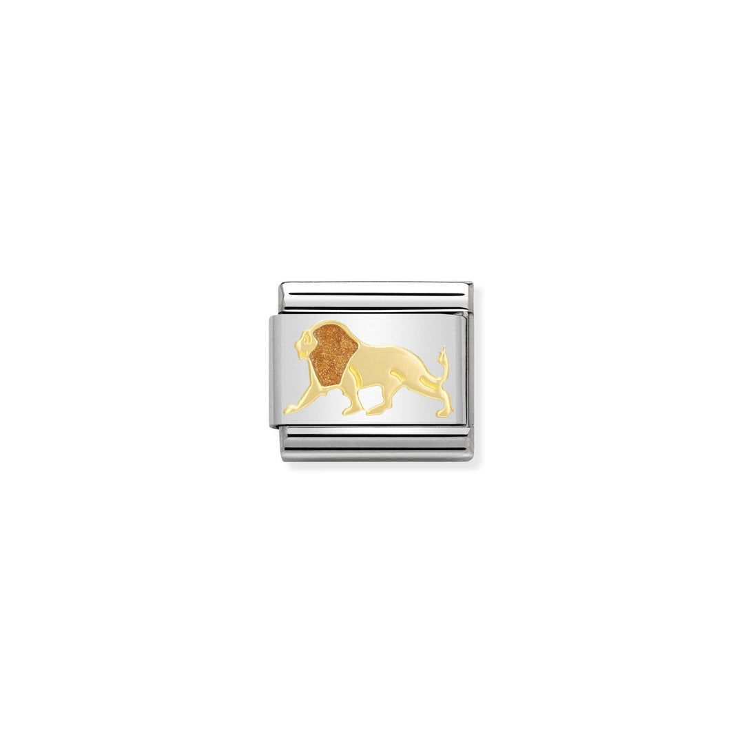 Nomination - Yellow Gold Classic Animals Lion Charm