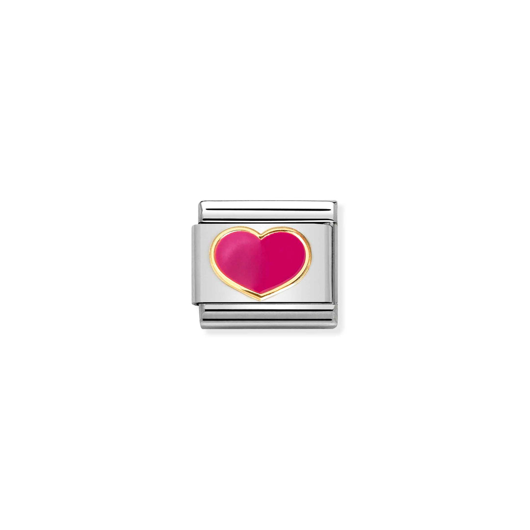 Nomination - Fuchsia Heart Charm